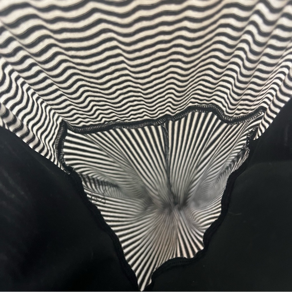 Black and White Striped Maxi Dress - Picture 16 of 16